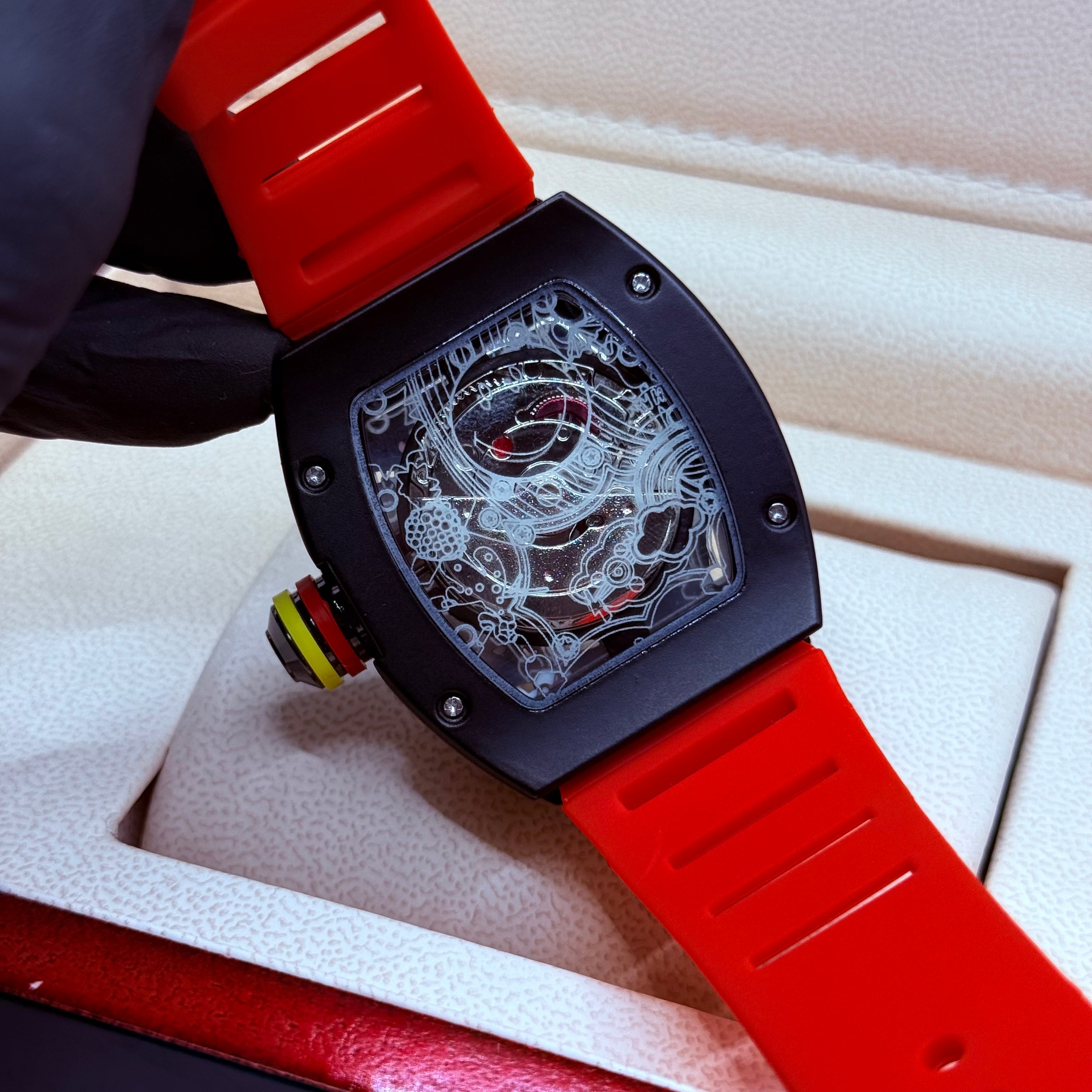 RM 088 black with Red strap