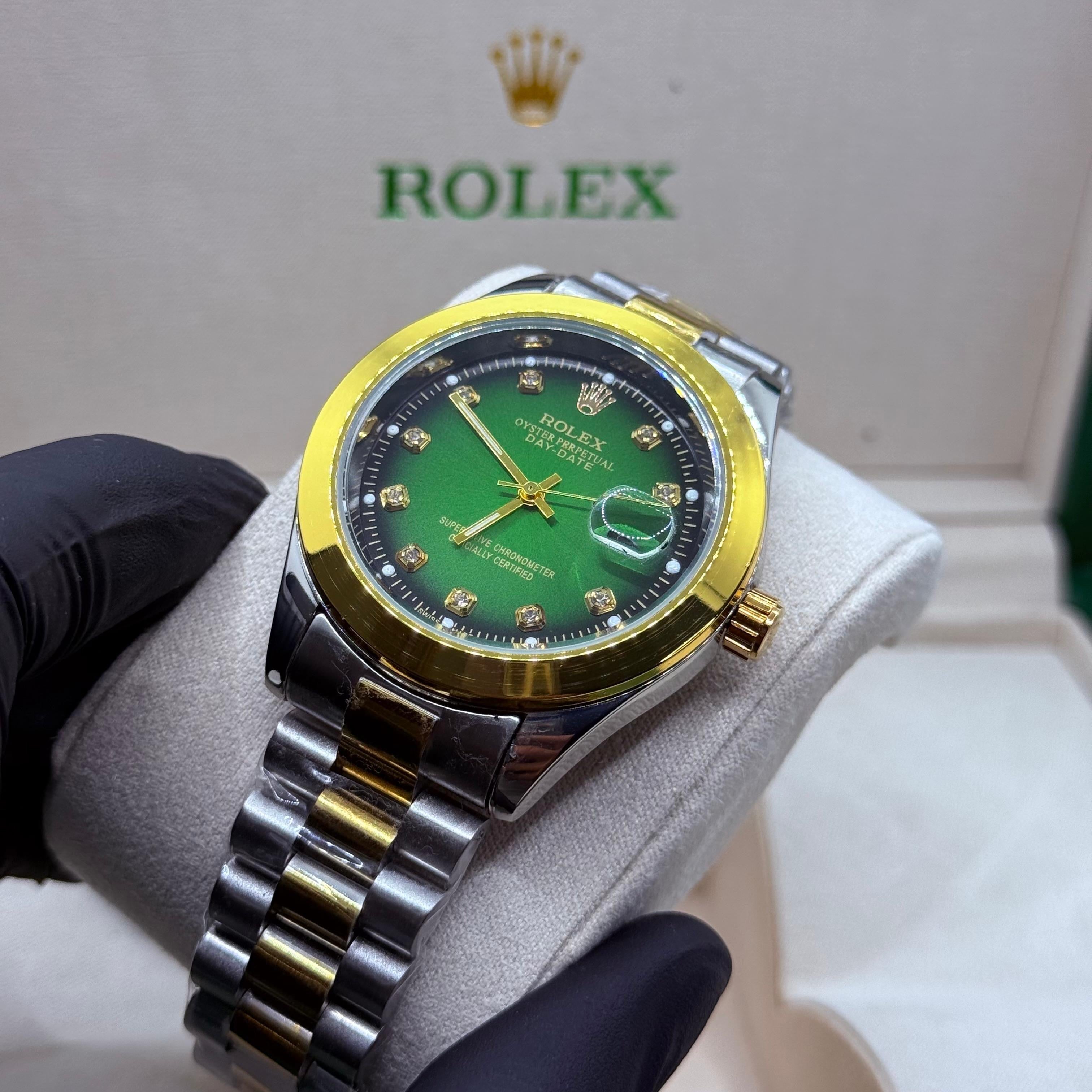 Rolex oyster truetone with green  dial
