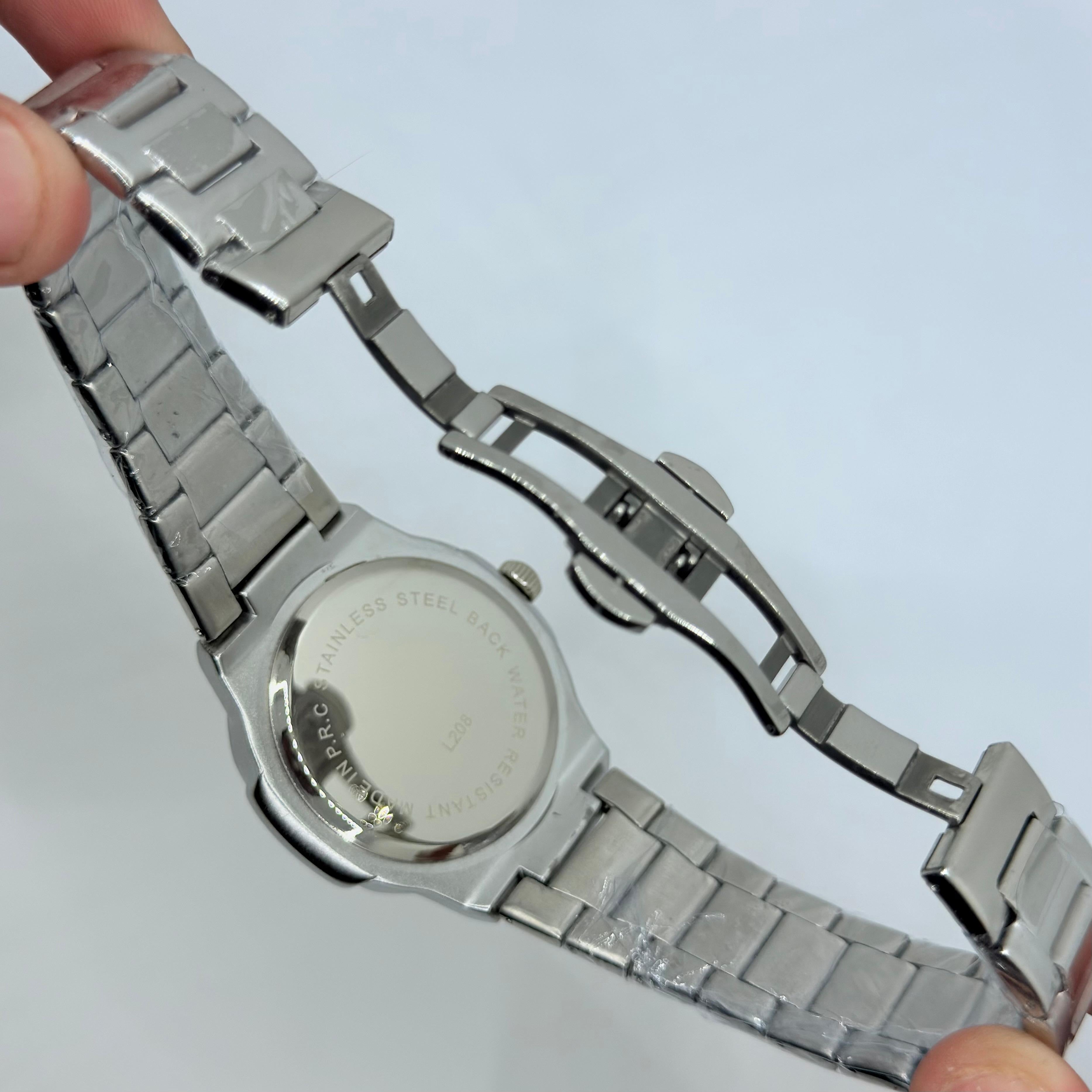 Patek philip silver with black dial with day&date