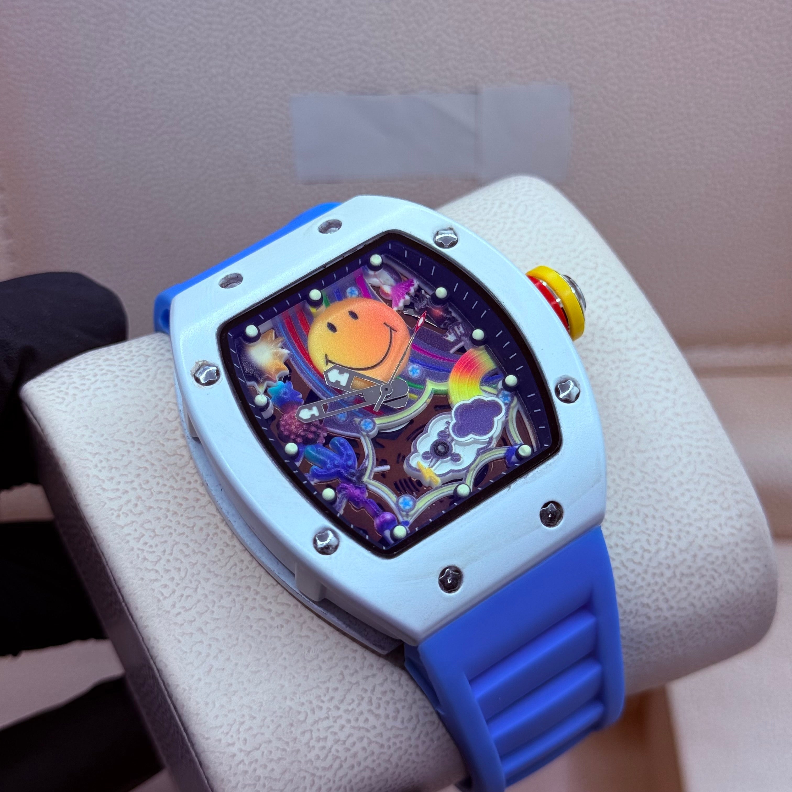 RM 088 white with blue strap