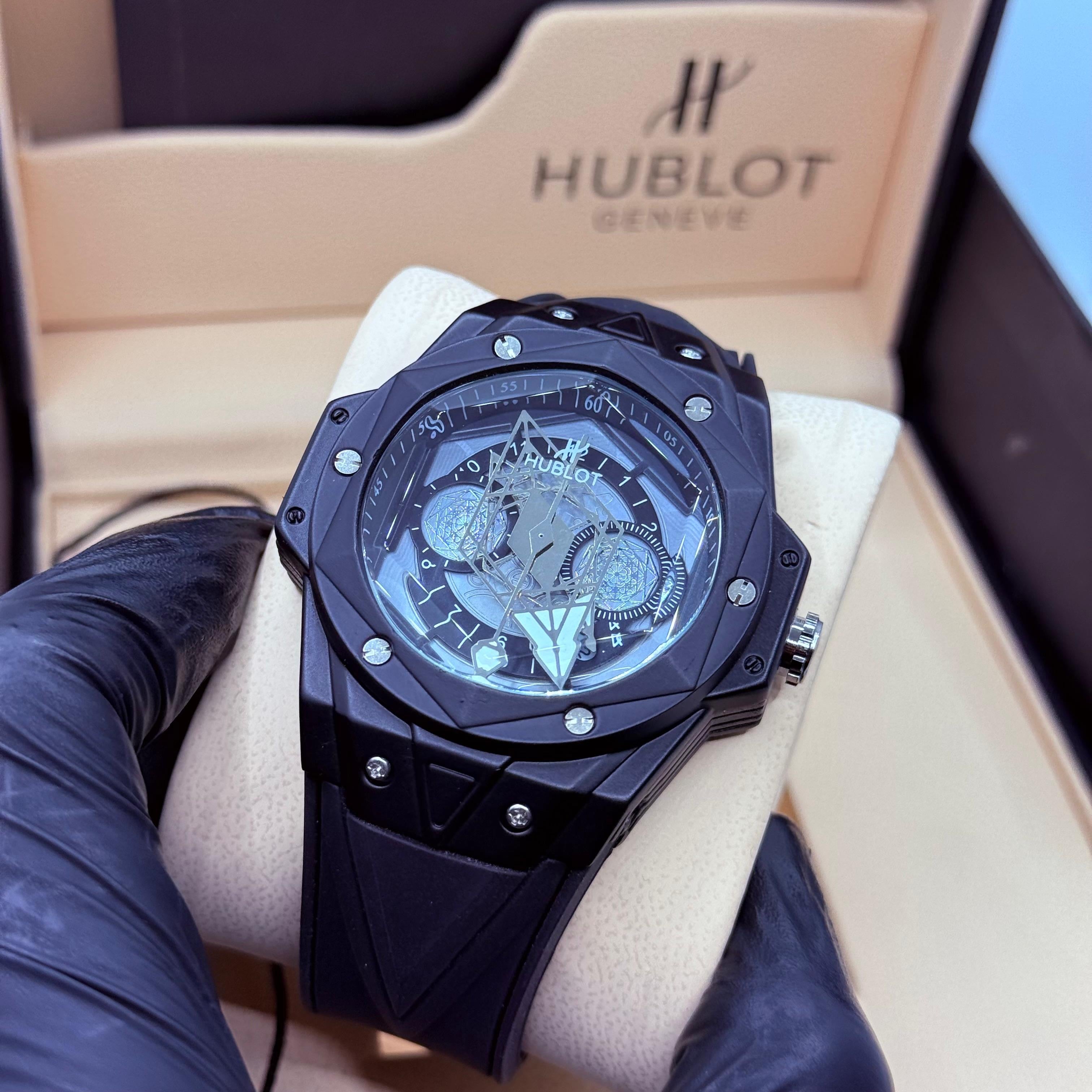Hublot Mafia diamond cut  full black