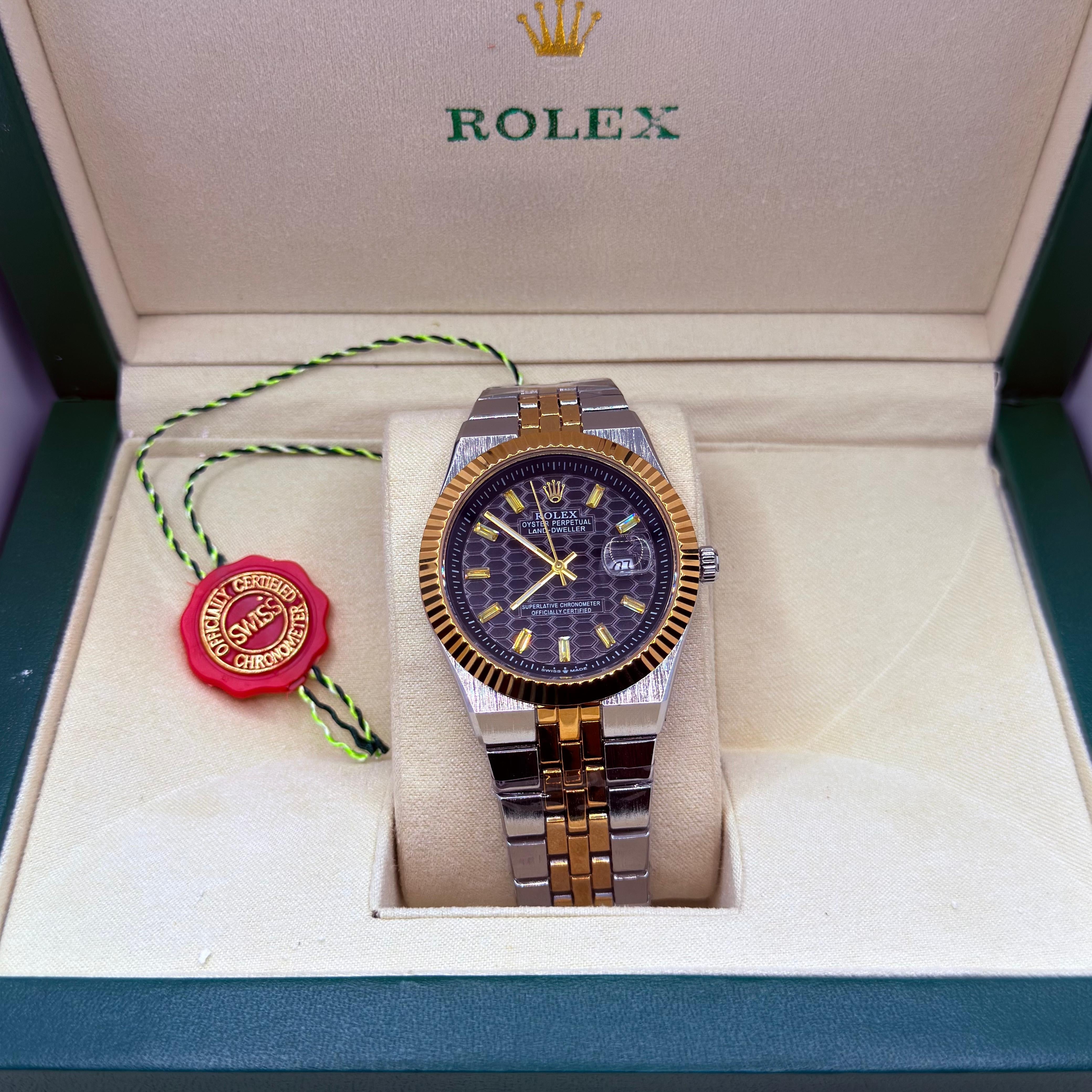 Rolex land dweller truetone with black  dial