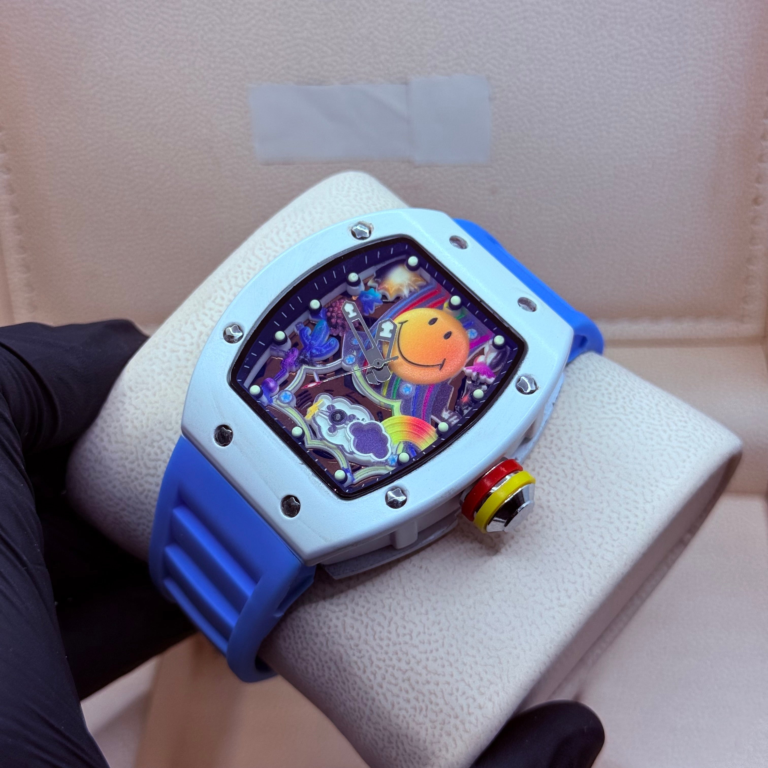 RM 088 white with blue strap