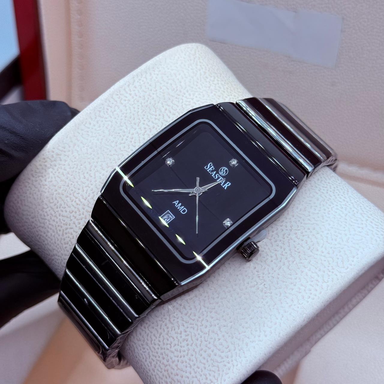 Rado style seastar watch Black With Black Dial