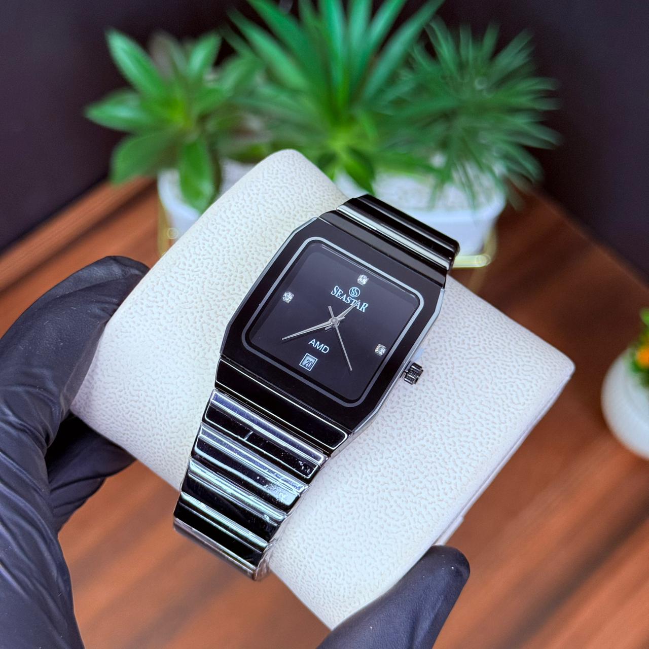 Rado style seastar watch Black With Black Dial